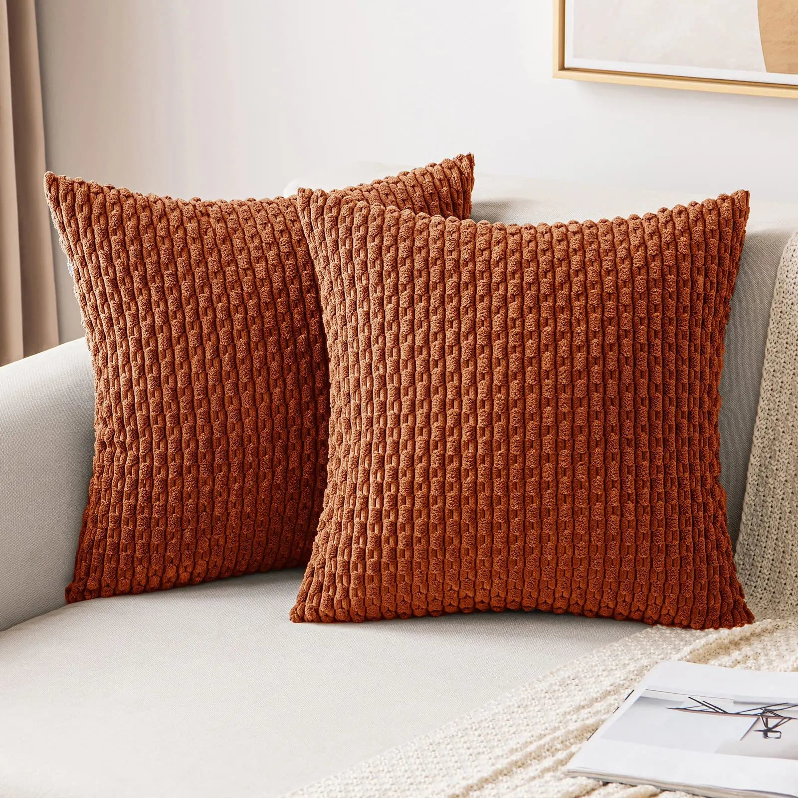 Funda de cojín de 45x45cm de alta calidad, decorativa, para sala de estar, funda de almohada para sofá, funda de cojín para el hogar
