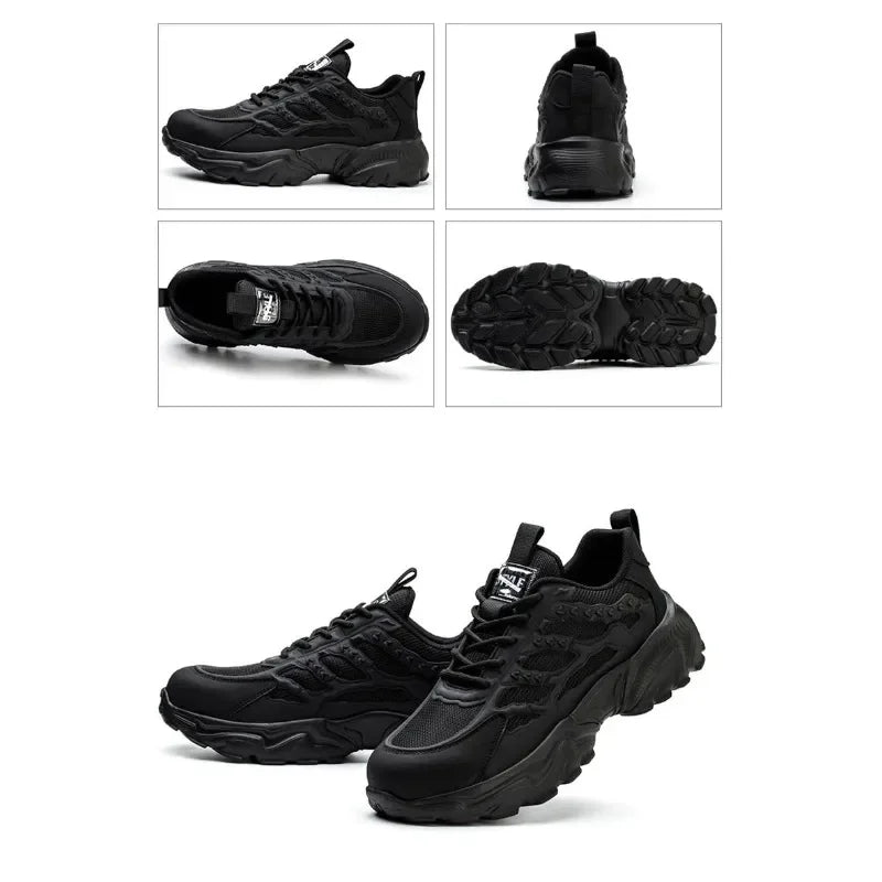 white work shoes lightweight comfortable safety shoes man women work shoes with a steel toe puncture proof safety work sneakers