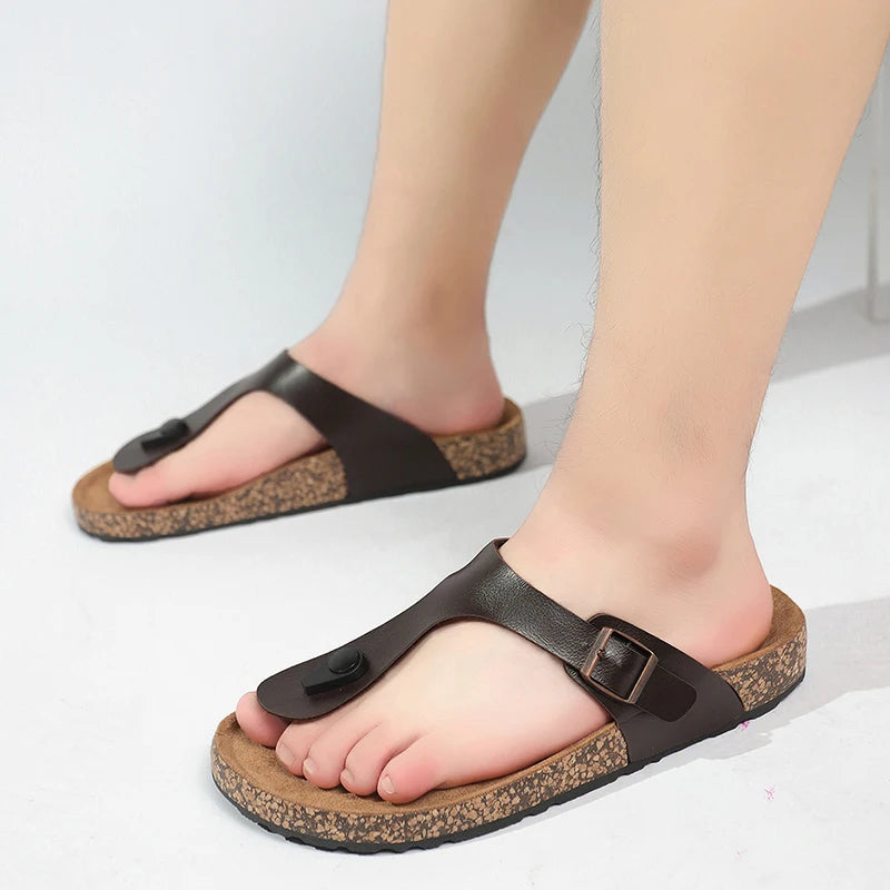 Slippers for Men New Summer Casual Outer Wear Non-Slip Anti-Odor Thick-Soled Sandals Shoes Flip-Flops