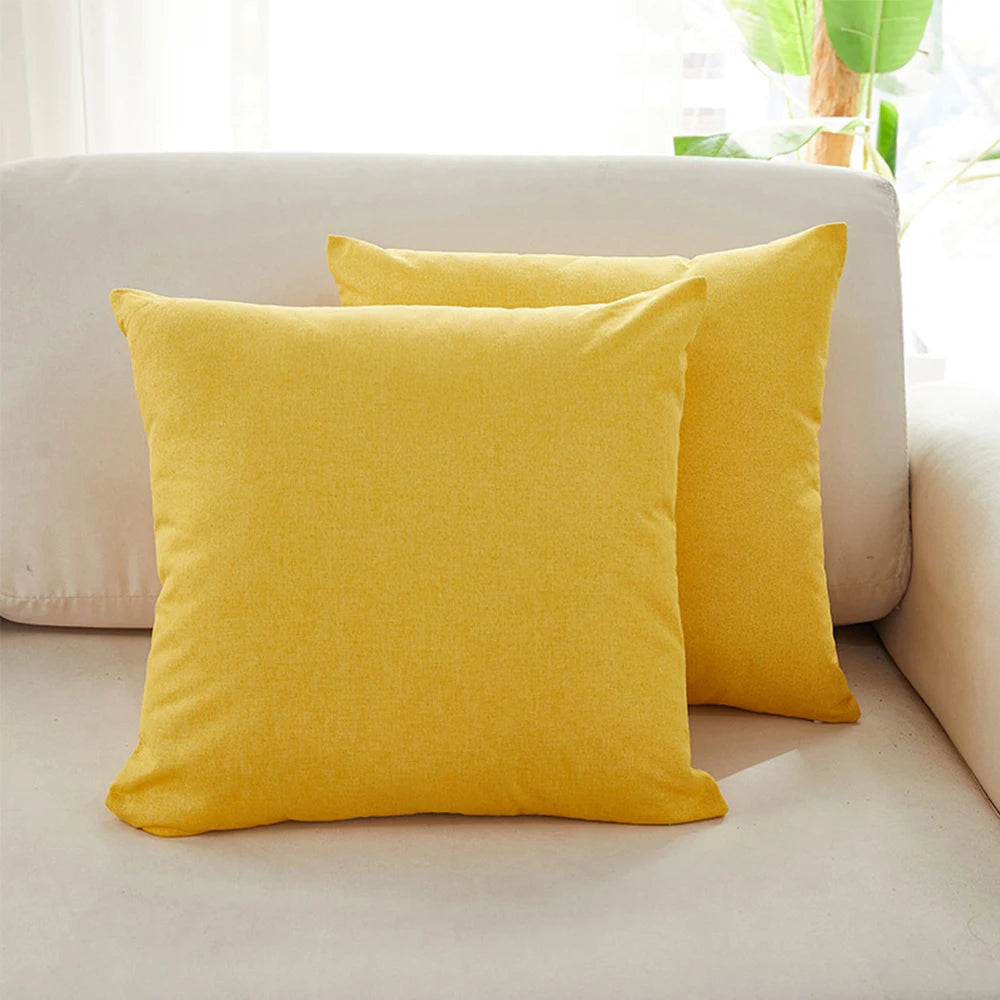 Funda de cojín Funda de almohada Funda de lino para sofá Salón Exterior 45*45cm Decoración del hogar