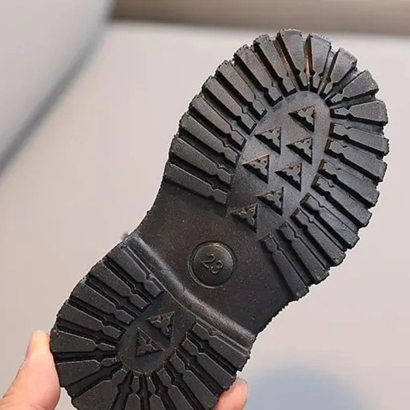 New Winter Children's Shoes 1-10 Years Old Warmer Snow Fashion Kids Boots PU Leather Boots  Princess Girls Anti Slip Foot