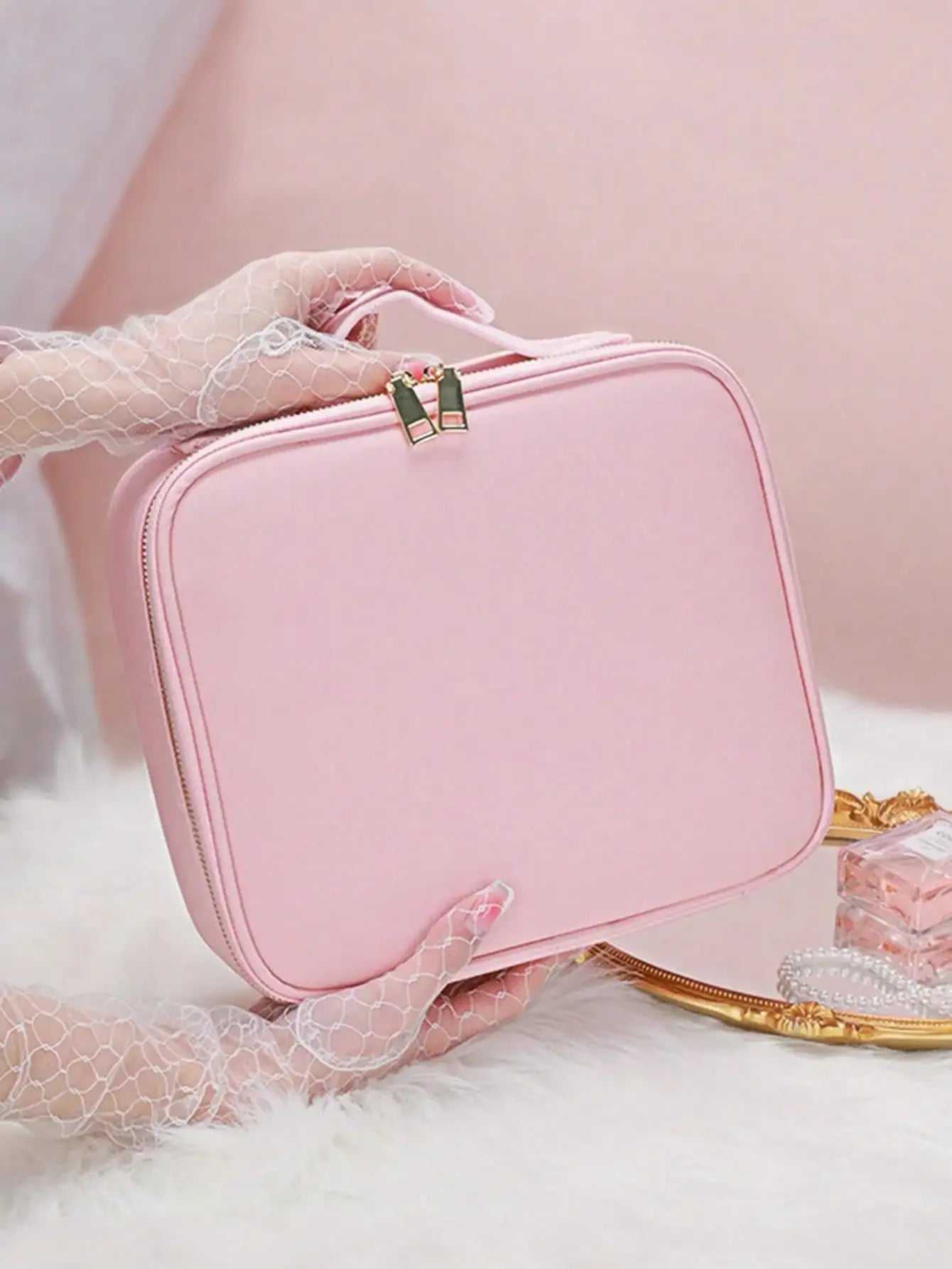 New Makeup Bag for Women Travel Waterproof Necessary Beauty Brush Embroidery Tool Storage Cosmetic Case Professional Makeup Box