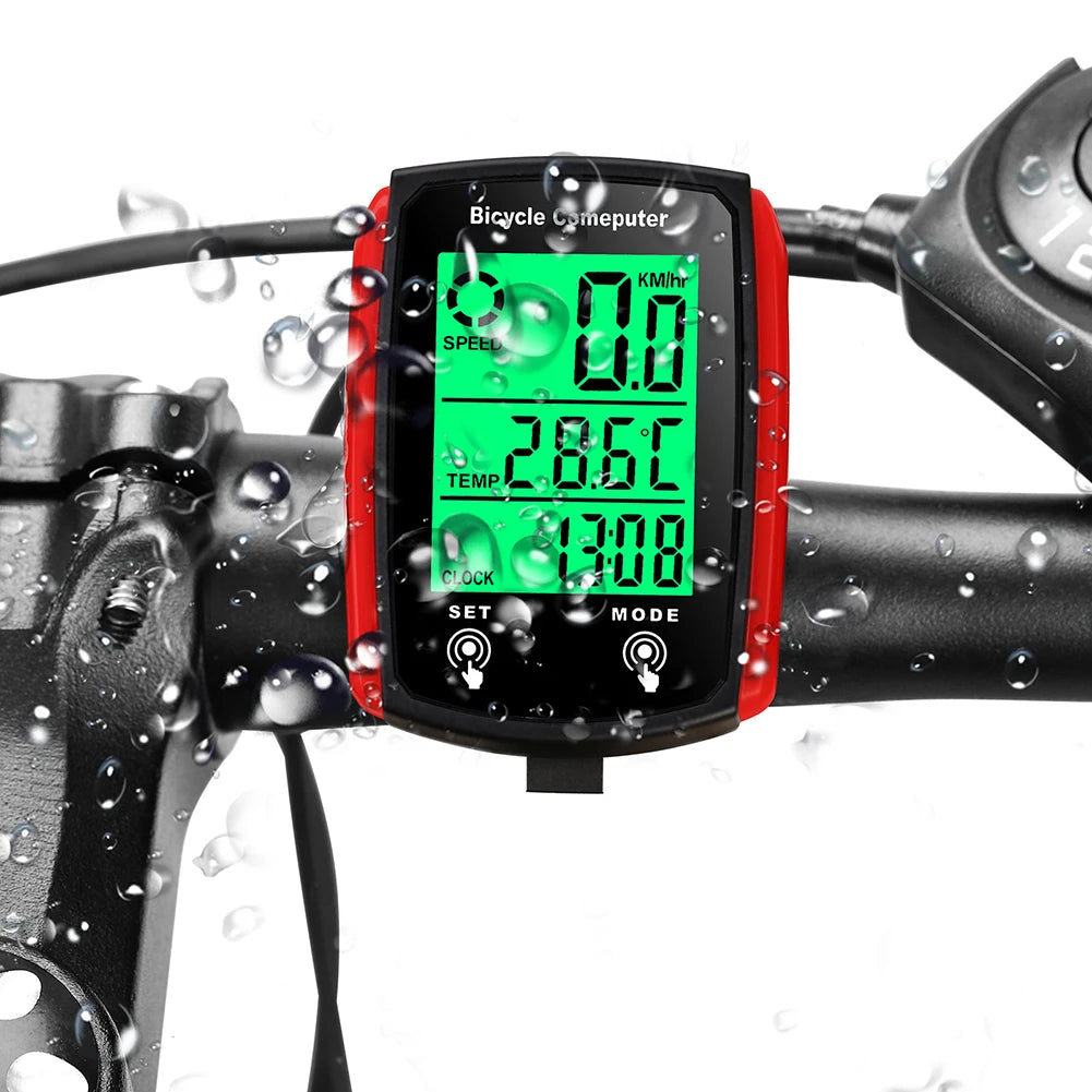 Bicycle Computer LCD Digital Wired Cycling Computer Speedometer Bike Speed Odometer With Backlight bike Accessories