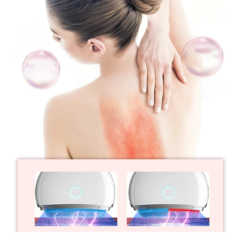Heating Vibrating Facial Massager Electric Scraping Board Lifting Slimming Tool Light Phototherapy Scraping Board Tighten Skin