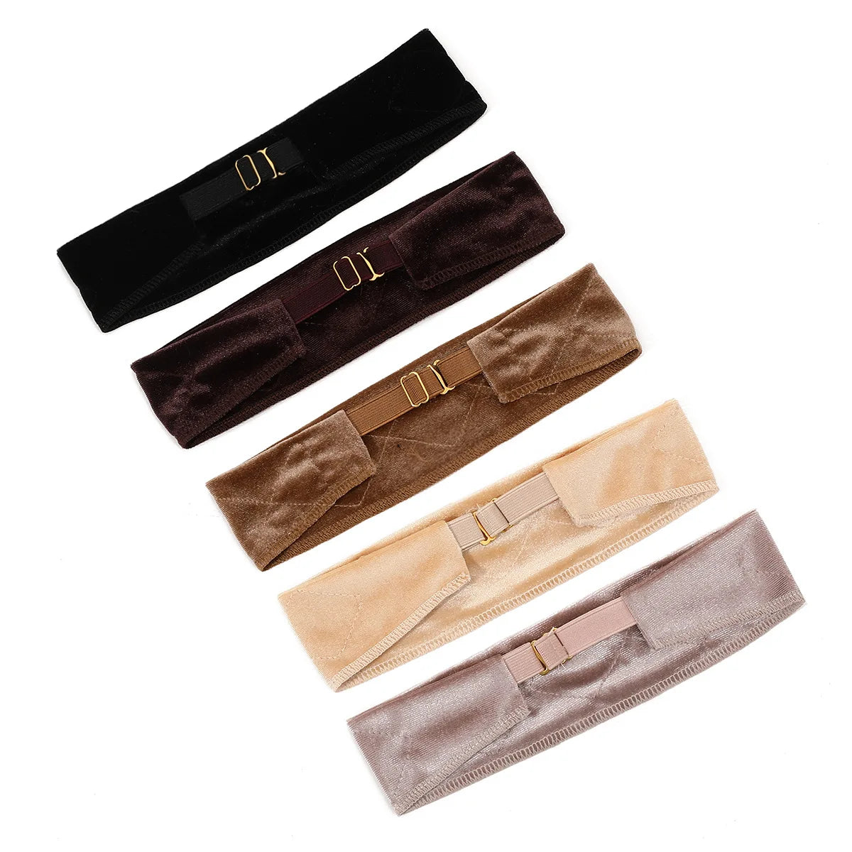 Elastic Adjustable Velvet Wig Headband, Lace Grip Velvet Hair Band
