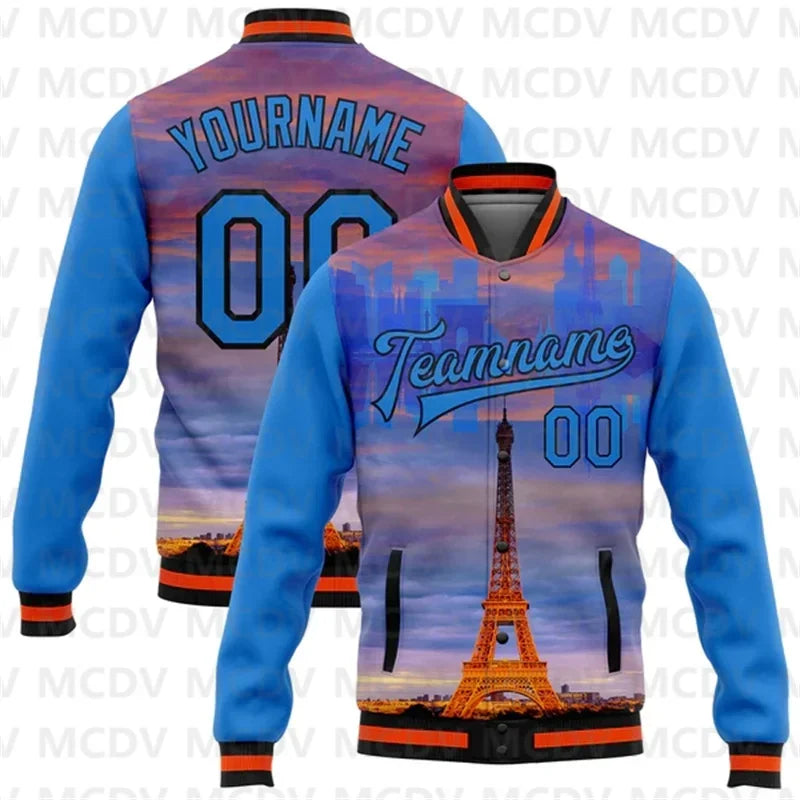 Pittsburgh City Edition Varsity-jakke – Tilpasset 3D-bomberjakke i svart og gull