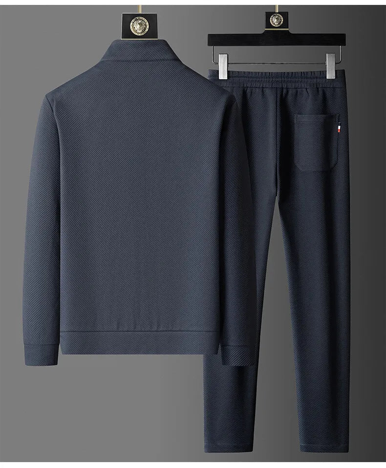 (jackets + trousers) spring fashion men jackets Man coats long sleeve men's casual jackets men A set of clothes size M-5XL