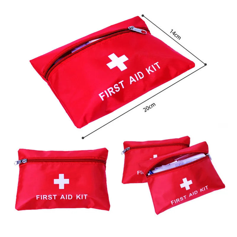 1 ud. Bolsa de almacenamiento de suministros médicos para camping al aire libre, Kit de primeros auxilios universal para senderismo, supervivencia, artículos para la escuela en casa