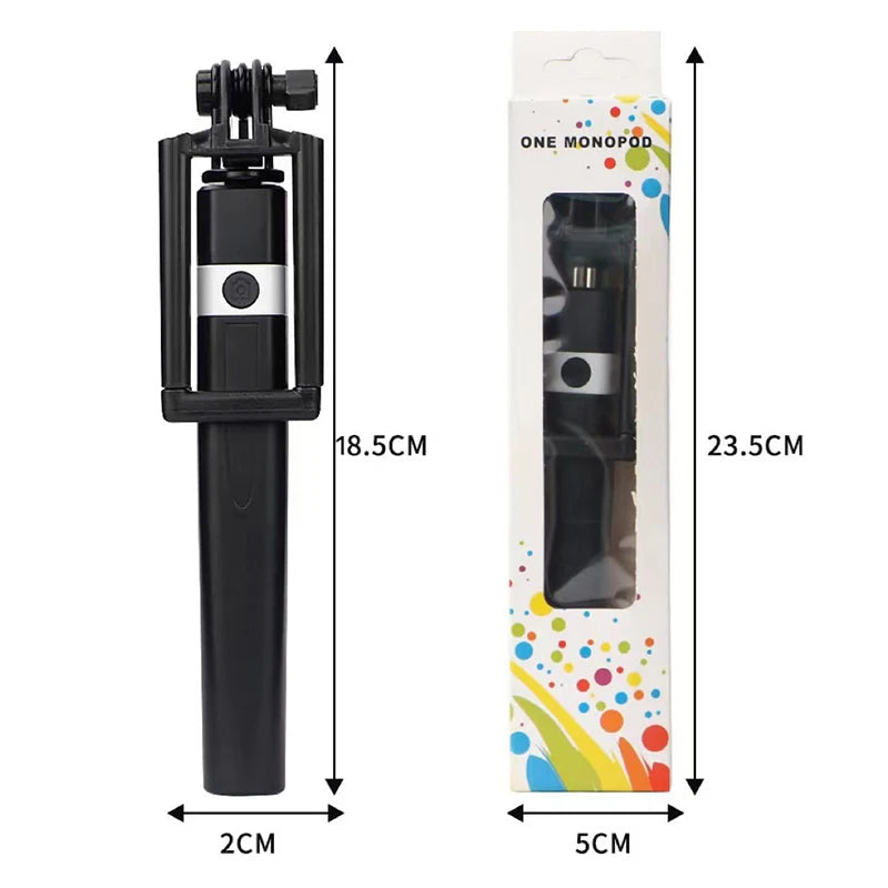 1 PC New Wire Controlled Selfie Stick Suitable Type-C Plug Mini Portable Selfie Stick 18.5*2CM