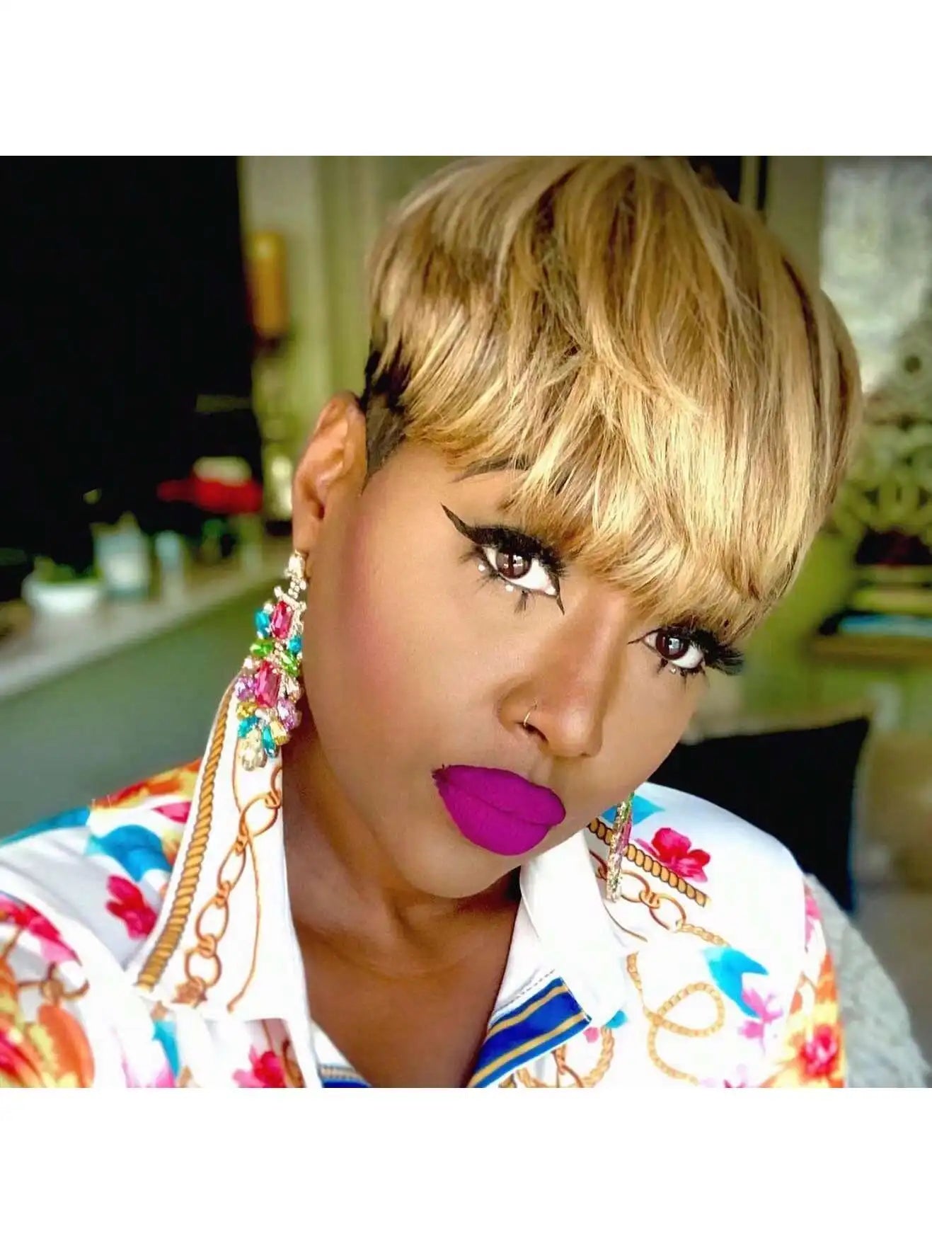 Pixie Wig with Bangs