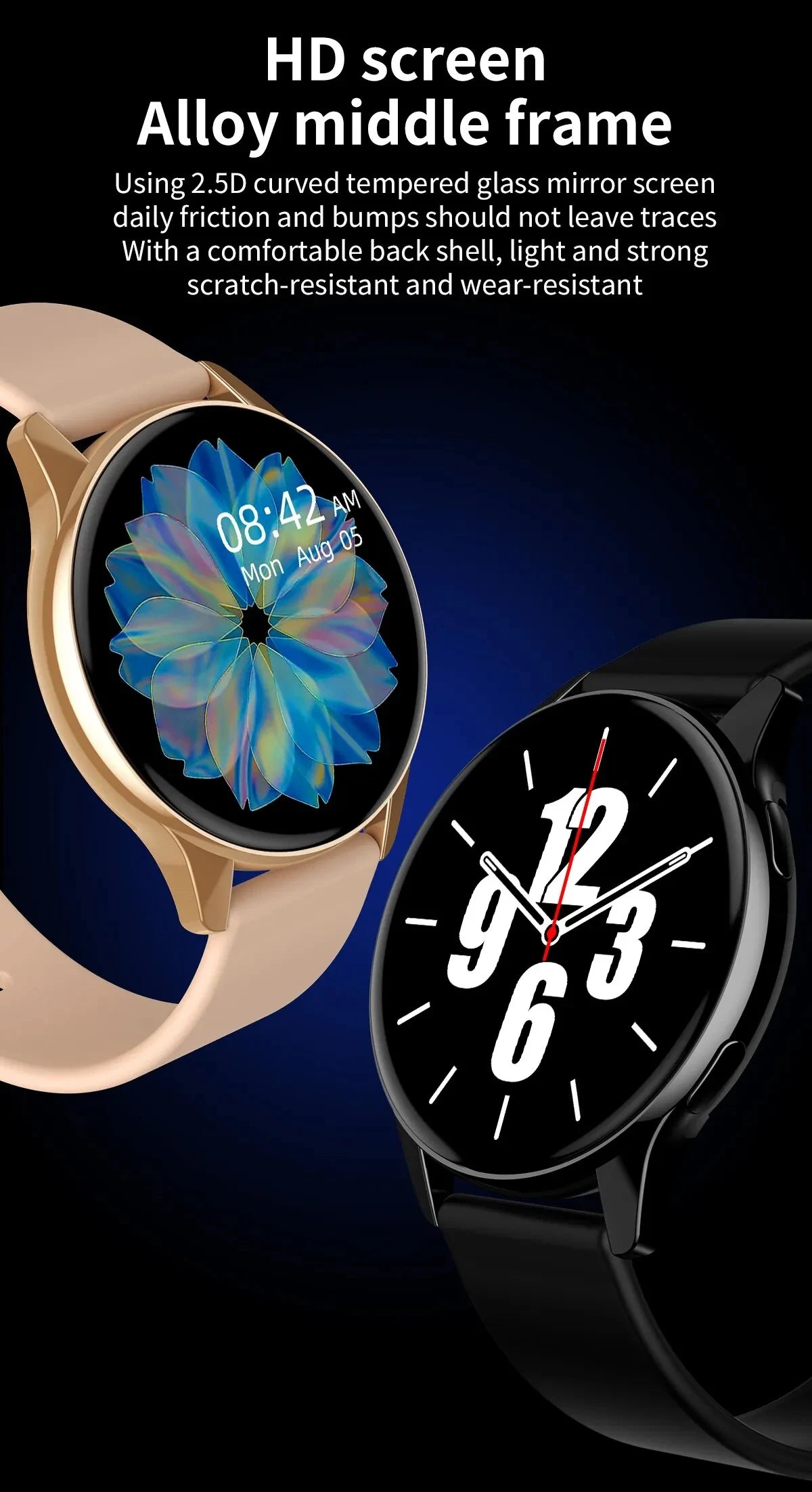 LIGE New Smart Watch Wireless Charging Smartwatch Bluetooth Calls Watches Men Women Fitness Bracelet Custom Watch Face +Box