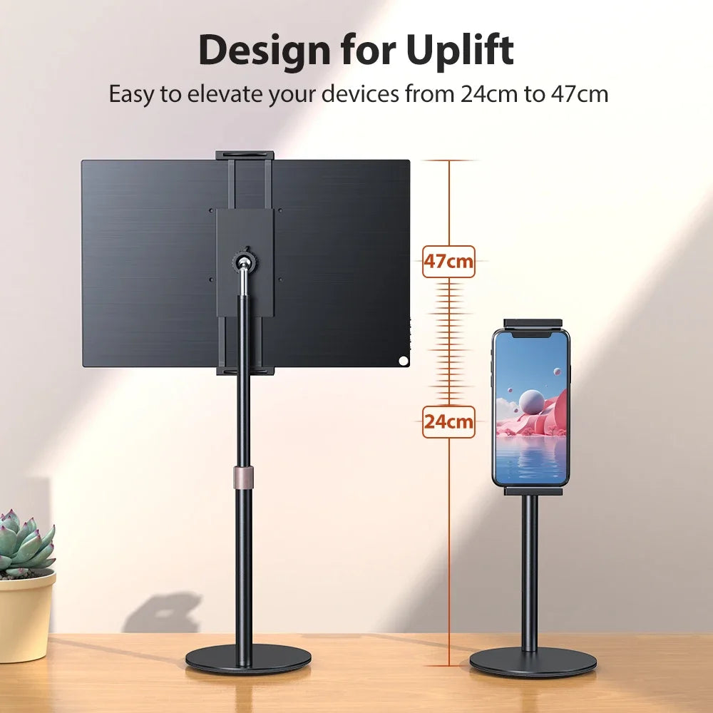 Cdisplay Portable Monitor Stand Adjustable Height Desktop Monitor Bracket for 4.7-17.3 inch Phone Tablet Monitor Support Holder
