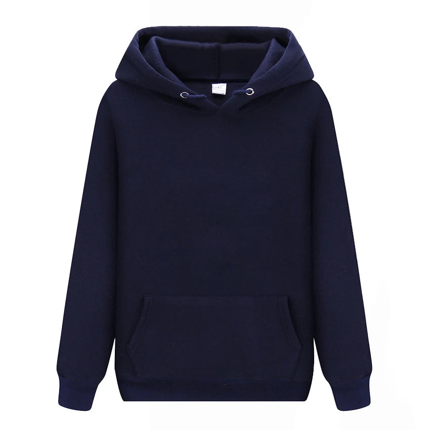 Men Hoodies Sweatshirt Winter and Autumn Fashion Streetwear Casual Men's Solid Color Loose Breathable Pullovers Pocket Hoodie