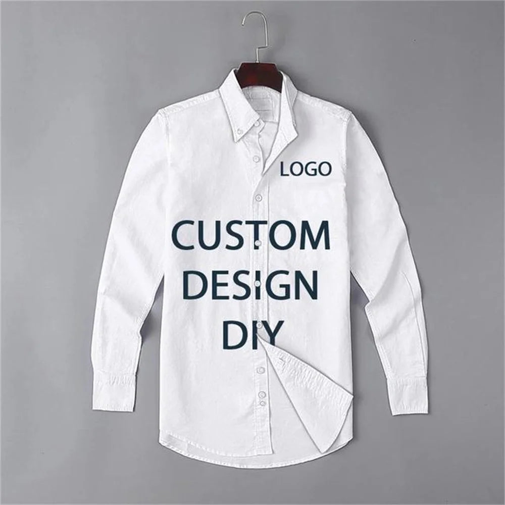 New men's fashion social luxury ball long-sleeved lapel single-breasted white shirt casual printing men's designer clothing top