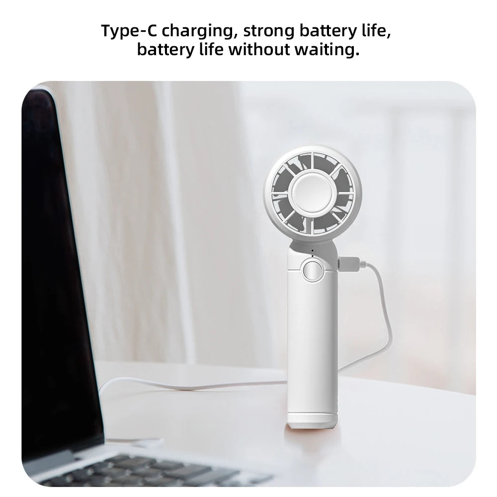 USB Mini Fan Rechargeable Mini Fan Portable Handheld Cooling Fan for Office Travel outdoor camping