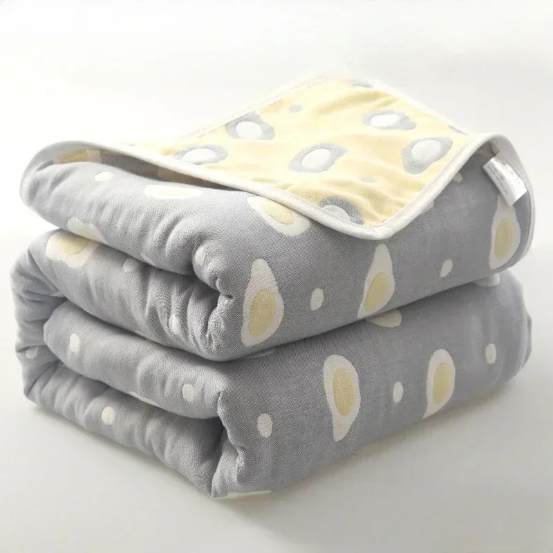 High Quality Cotton Sheet Six Layer Gauze Towel Quilt Summer Cool Blanket Children's Baby Blanket Adult Blanket Bedding