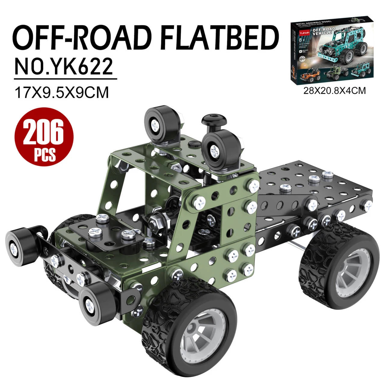 Building Toys Model Truck Set STEM Building Projects Model Car Kit Toys for Kids Assembly Toys for Boys 3D Metal Engineering Kit