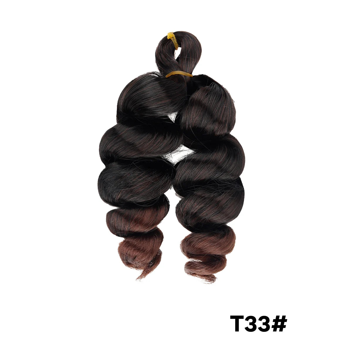 Synthetic Hair Extensions for Boho Braids & Twists French Curl Crochet Braiding wig Ginger Brown Loose Wave Spiral Curl Braiding
