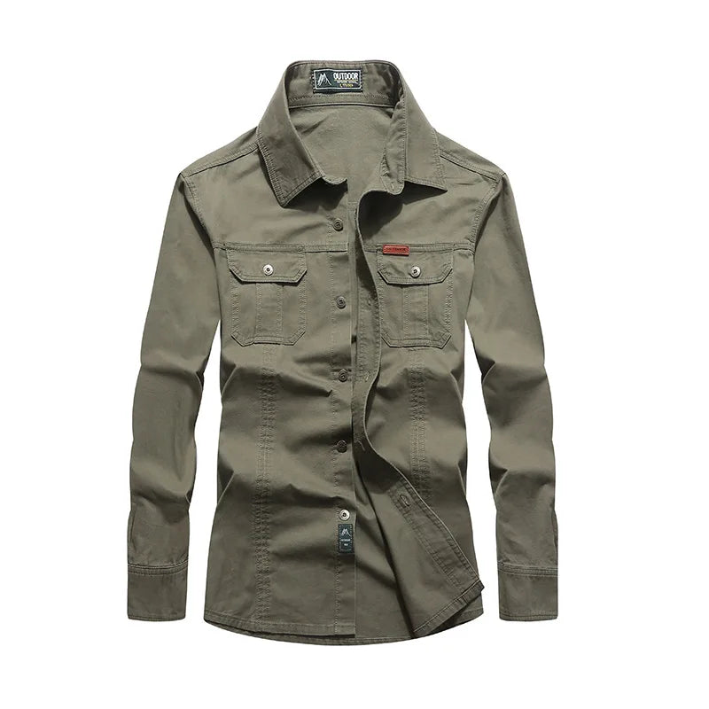 Men's shirt checkered long sleeved shirt new spring and autumn business shirt fashionable for middle-aged and young people