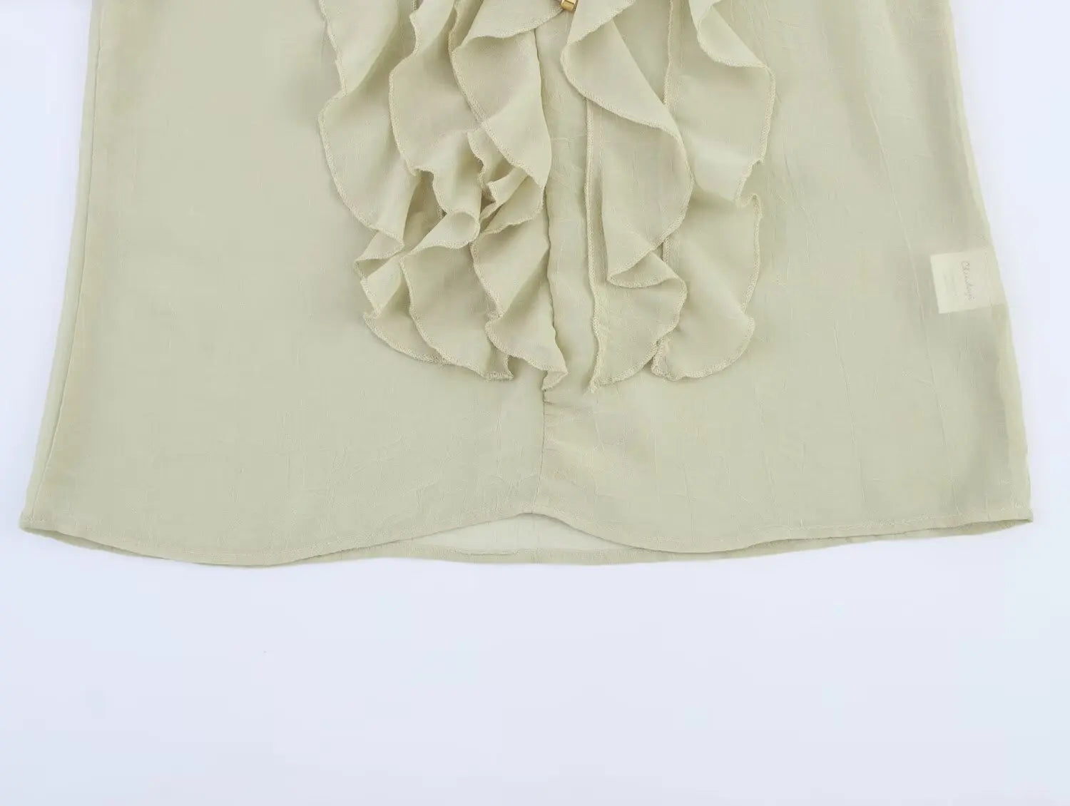 New Women's Clothing European and American Style Fashion Design Layered Decoration Translucent Shirt