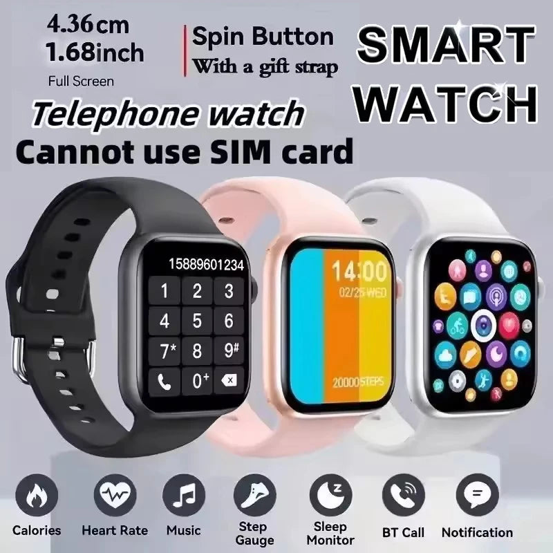 New Smartwatch For Men Android IOS Phone 1.73" Screen Bluetooth Answer Call Heart Rate Fitness Tracker Smart Watch Women