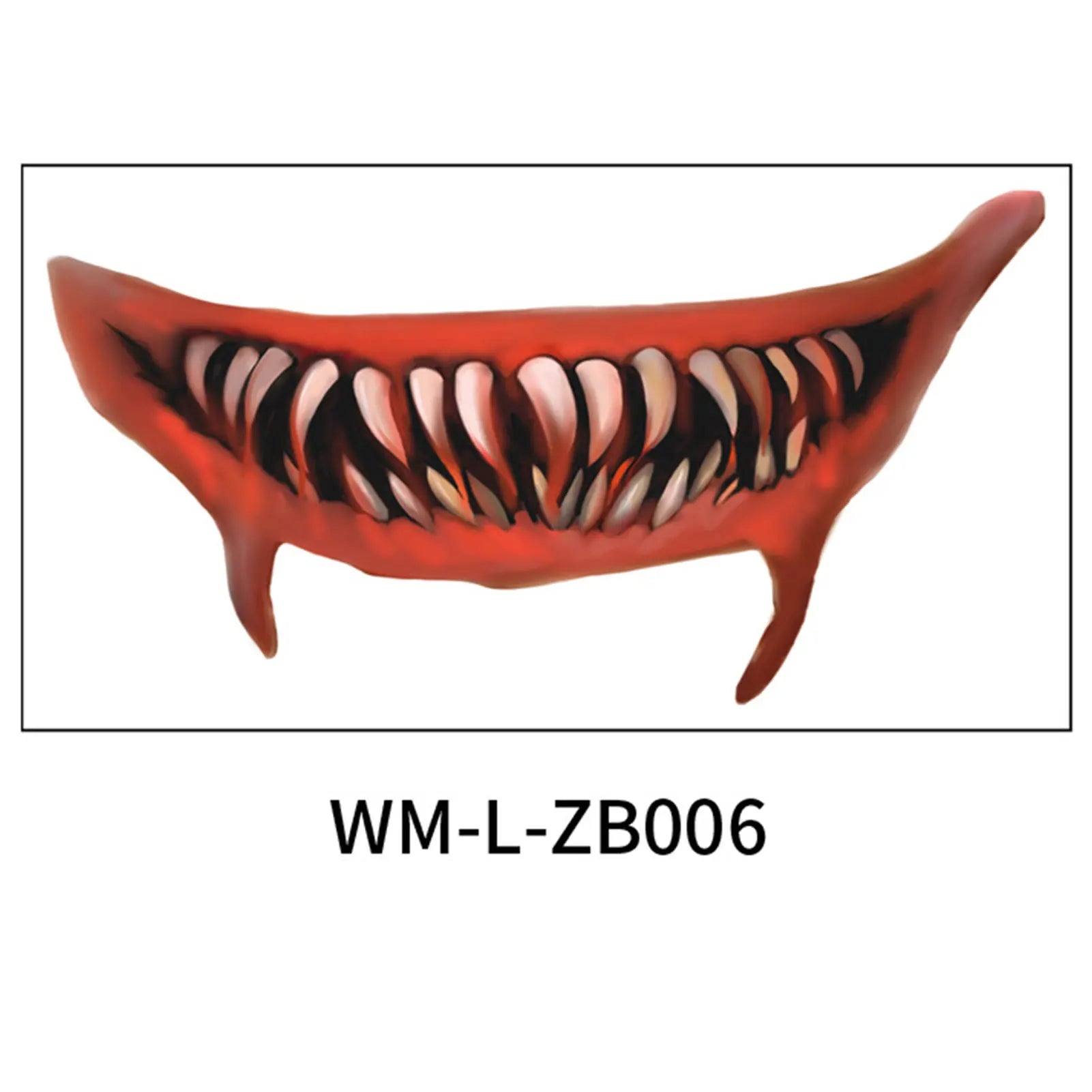 Halloween Mouth Tattoo Stickers 10PCS Scary Lip Fake Tattoos for Party Decoration DIY Horror Cosplay Makeup