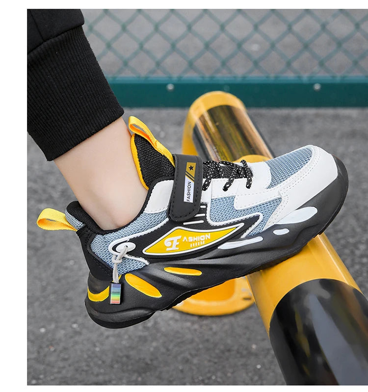 Zapatillas deportivas de malla para niños y niñas, transpirables y antideslizantes, para correr, caminar, zapatillas casuales infantiles