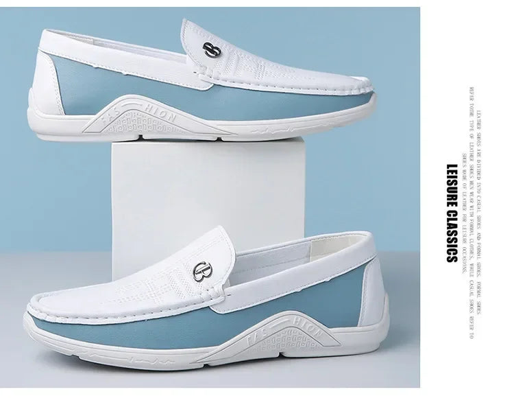 Mens Leather Shoes 2025 Casual Slip on Formal Dress Loafers Breathable Soft Flats for Male Non Slip  Office Work Shoes  sneakers