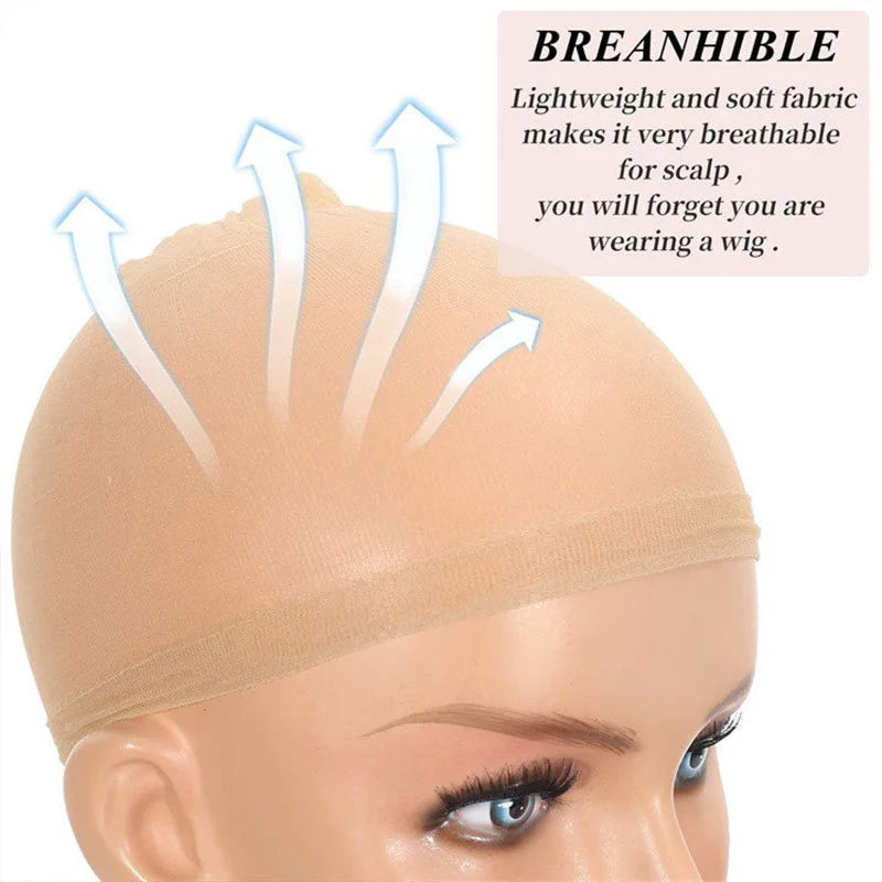 8-Pack Invisible Hair Nets, High-Elasticity Nylon Breathable Nude Hair Caps, Ultra-Thin Transparent Lace for Wigs and Hair Extensions, Essential Tool for Daily Styling and Holiday Updos, Comfortable for All Seasons and Ideal