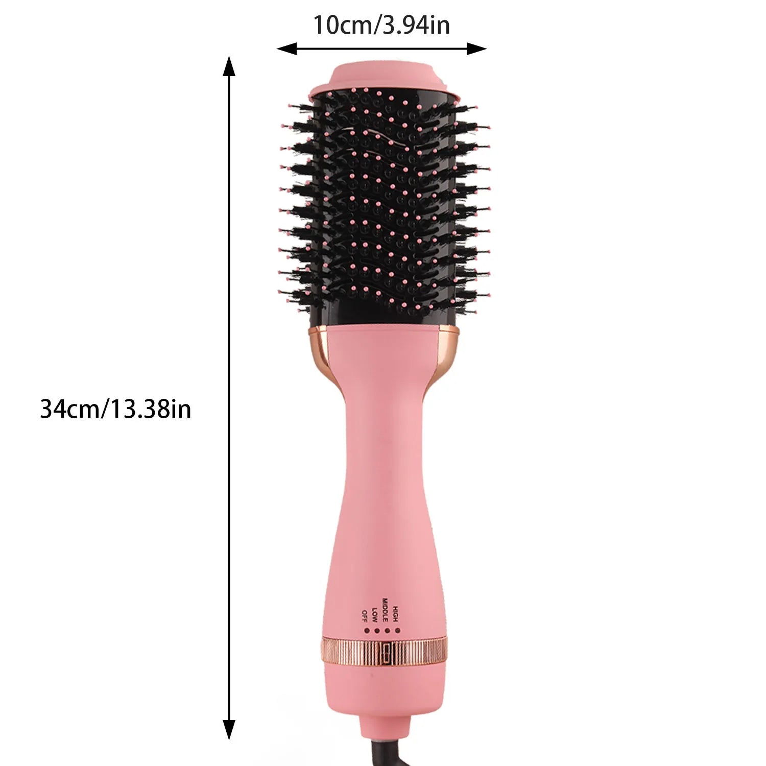 Hair dryer, negative ion hot air comb, curling, dry and wet dual-purpose straight curler, hot air comb, Christmas Day style