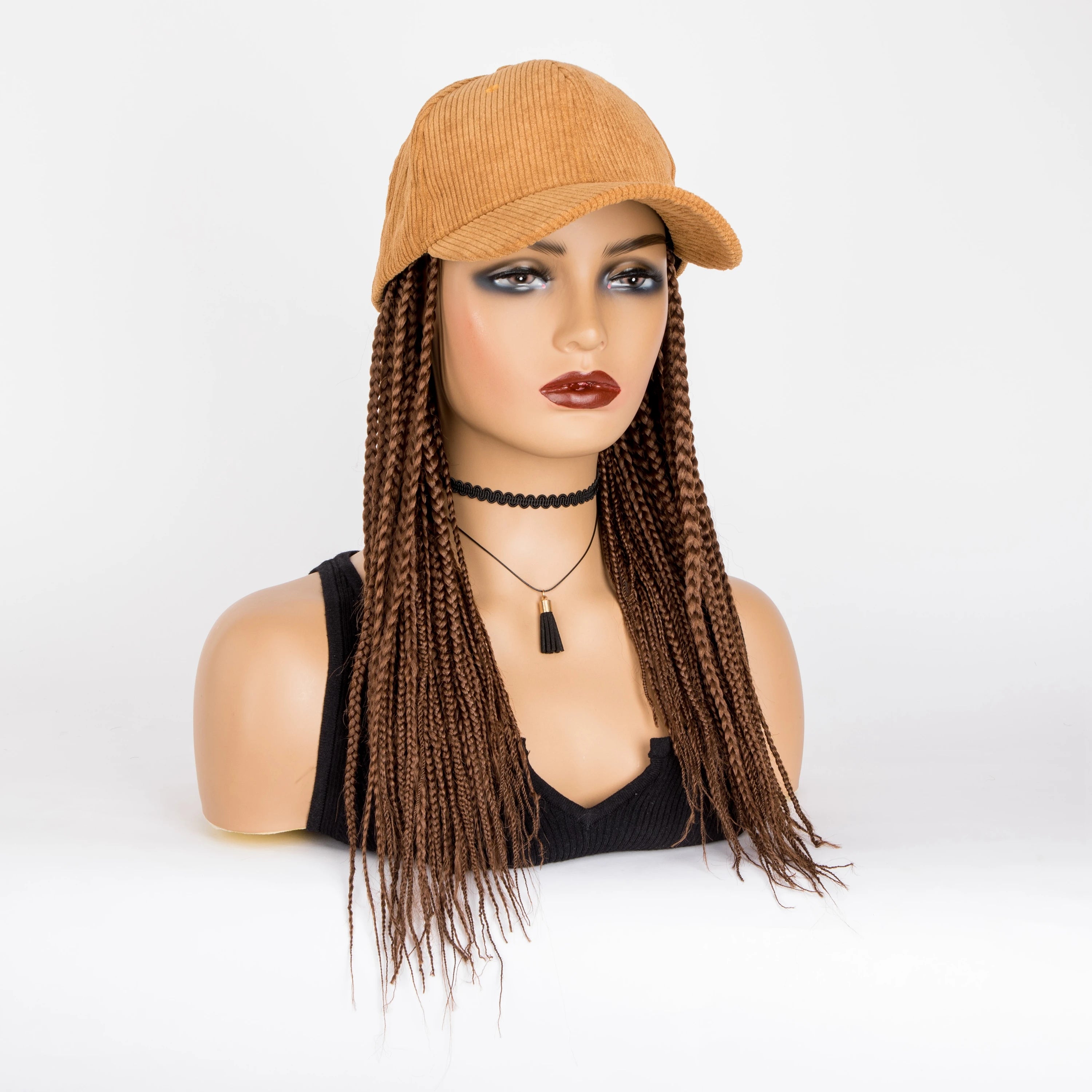 Peluca con gorro trenzado