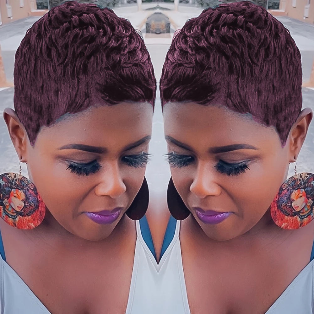 Curly Wave Pixie Wig (4")