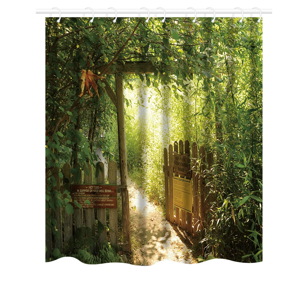 180-230cm Shower Curtains Waterproof Heavy Duty Thick Fabric Bath Curtain for Hotel Bathroom Bathtub Solid White Private Cover