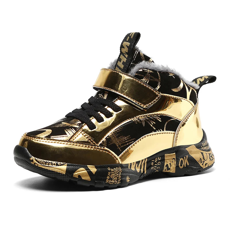 Golden Kids’ Sneakers – Sporty Style, Everyday Comfort