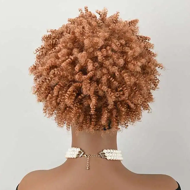 Perrque bandeau bouclée rousse