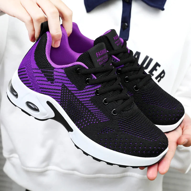 Running shoes Women spring new large size casual breathable lace-up air cushion sports shoes sneakers