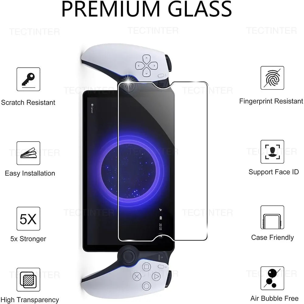 1/2 Packs Tempered Glass Screen Protector for PlayStation PS5 Portal Handheld Anti-Scratch Protective Film Gaming Accessories