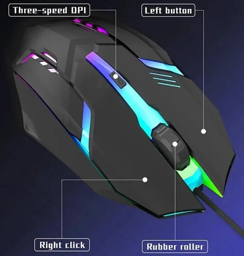 Latest High Quality Ergonomic Design Gaming Mouse Desktop Computer Laptop USB Backlit Mouse Manufacturers Hot Sale