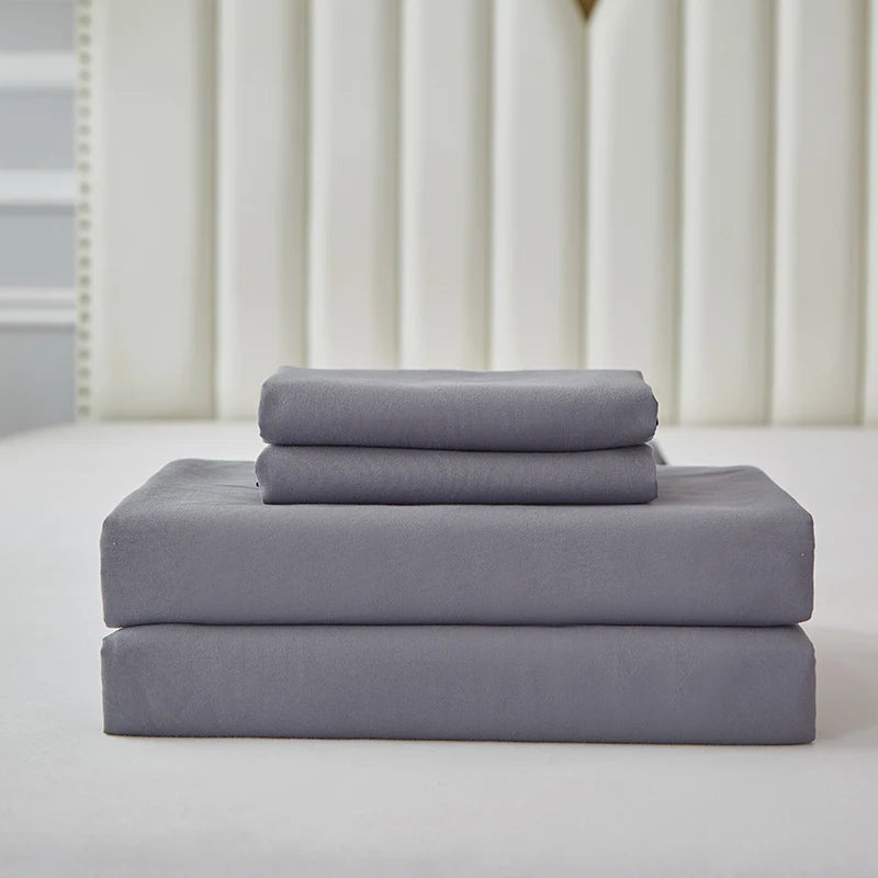 3/4pcs Bedding Set - Waterproof and Breathable Fitted Sheet Set  for Bedroom, 1pc Flat sheet/ 1pc Fitted sheet /2pcs Pillowcases