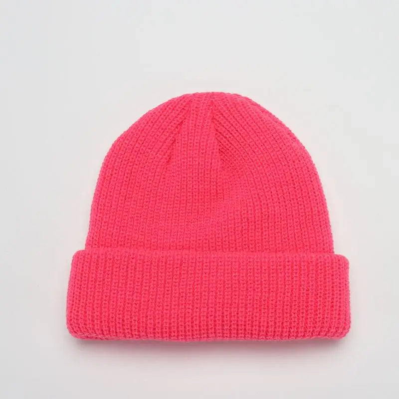 Gorros de invierno cálidos, casuales, de punto corto, estilo Hip Hop, gorro de calavera de punto elástico unisex para adultos, hombres y mujeres