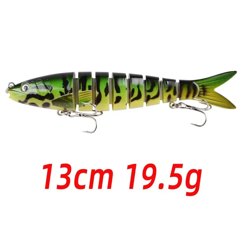 1pcs/Winter fishing gear Bionic Multi-section Swim hard bait  Artificial Wobbler Trolling pike carp crank lure
