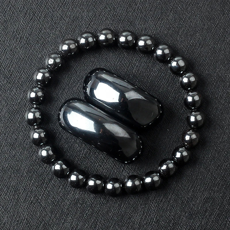 Pulsera de amatista genuina con cristales naturales para mujer, pulsera de amatista hecha de cuentas de piedra natural real, purificante para el cuerpo.