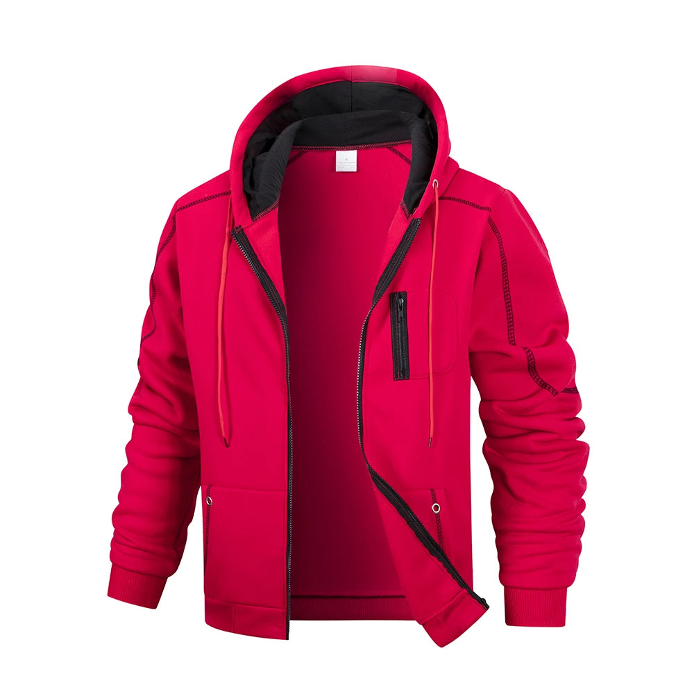Autumn Men's Sports Jacket Hoodies Long Sleeves Sweatshirt Men Casual Everyday Outdoor Zipper Jacket Hooded Tracksuit Coats