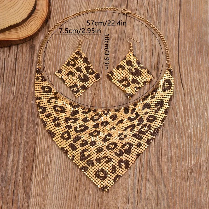 Leopard Print Jewelry Set