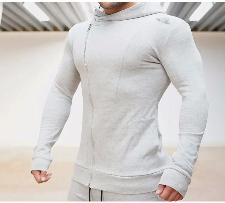 Men Hoodies Sweats Sweatshirt Hooded Fitness Gym Coat Outdoor Sport Tops Bodybuilding Men Sweater  Autumn and Winter New Fashion