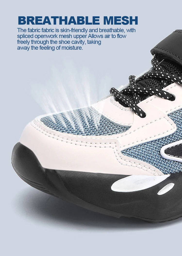 Zapatillas deportivas de malla para niños y niñas, transpirables y antideslizantes, para correr, caminar, zapatillas casuales infantiles