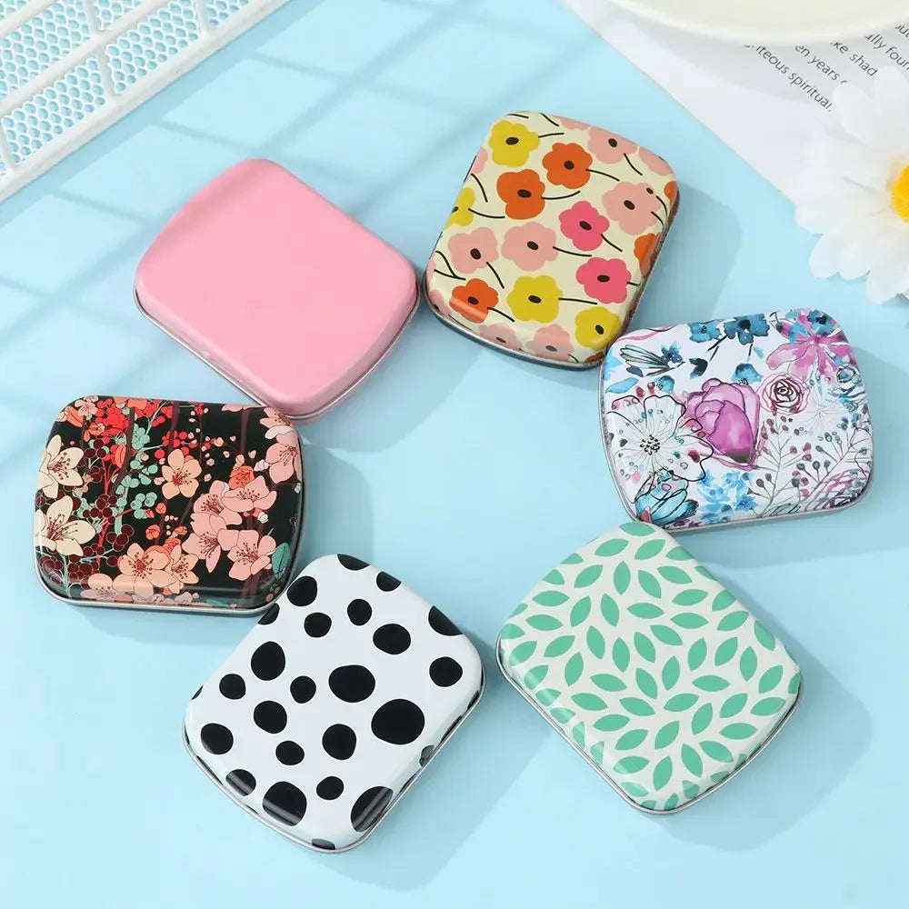 Mini Metal Hinged Tin Box Rectangular Empty Flip Iron Box Candy Tea Container Jewelry Small Storage Case Protable Pill Gift Boxs