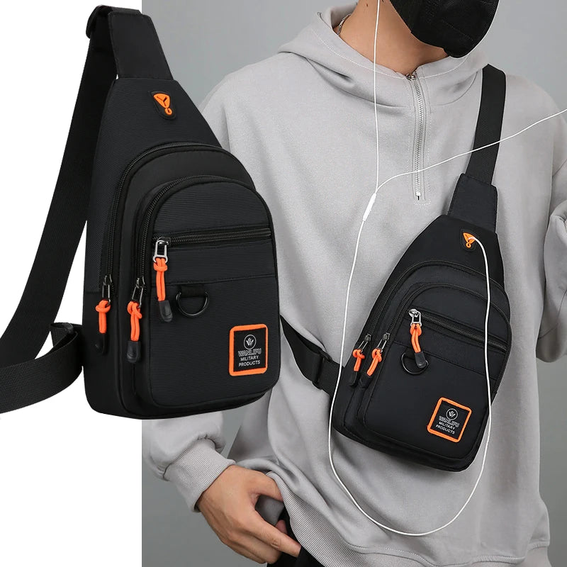 Bolso de hombro para hombre, de ocio al aire libre, para senderismo y bicicleta, bandolera deportiva impermeable, mochila de viaje, bolso de pecho para hombre, bolso de hombro