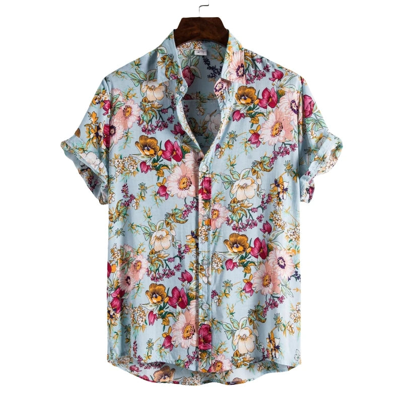 Luxury Clothing Men's Genuine Linen Shirt Man Shirts High Quality Fashion Blouses Social T-shirts Hawaiian Cotton