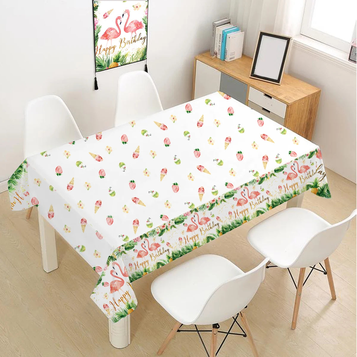 Hawaiian Garland Table Runner Hawaii Luau Tropical Party Decor Kids Favors Tableware ALOHA Summer Beach Birthday Party Supplies